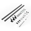 Wall Mounted Stair Handrail, 6ft Pipe Staircase Handrail, Black Galvanized Aluminum, 1.26 inch Pipe Diameter, Indoor&Outdoor Staircase Railing