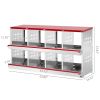 8 Compartment Roll Out Chicken Nesting Box with Basket, Egg Nest Box Chicken Laying Box Hens Chicken Coop Box,