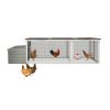 20.93ft² Large Wooden Chicken Coop Outdoor Hen House with Nesting Box & Weatherproof Asphalt Roof, Walk-in Poultry Cage with Secure Locks