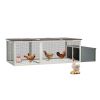 20.93ft² Large Wooden Chicken Coop Outdoor Hen House with Nesting Box & Weatherproof Asphalt Roof, Walk-in Poultry Cage with Secure Locks