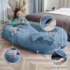 Human Dog Bed, Large Size Fits You and Pets, Washable Faux Fur Dog Bed for People Doze Off, Napping Orthopedic Dog Bed, Present Plump Pillow, Blanket